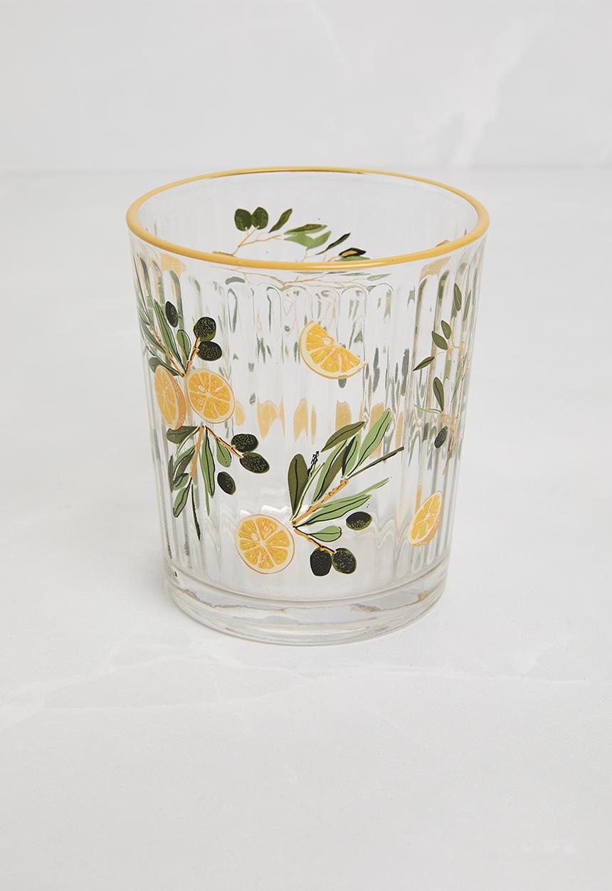 Excellent Houseware - Harvest drinking glass set of 2 - multi