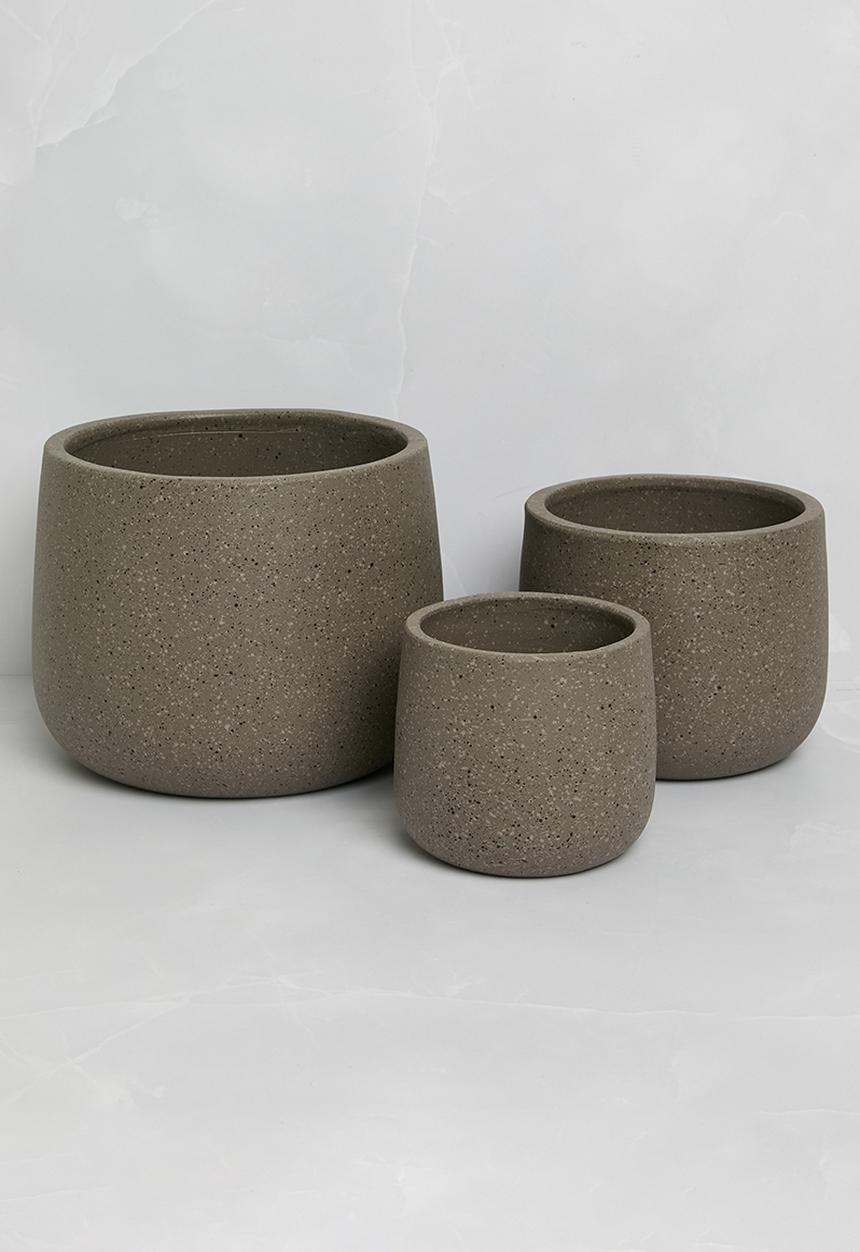 H&S - Speckle nesting planter set of 3 - sand
