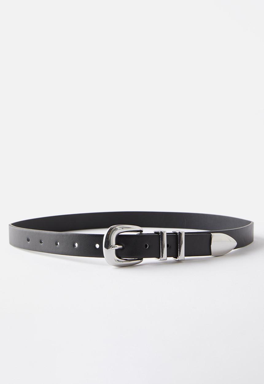 Rubi - Maddie Slim Buckle Belt - black