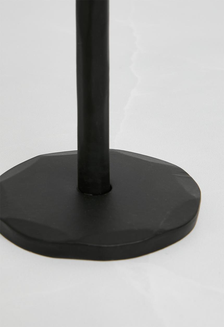 H&S - Tapered iron candle holder - black