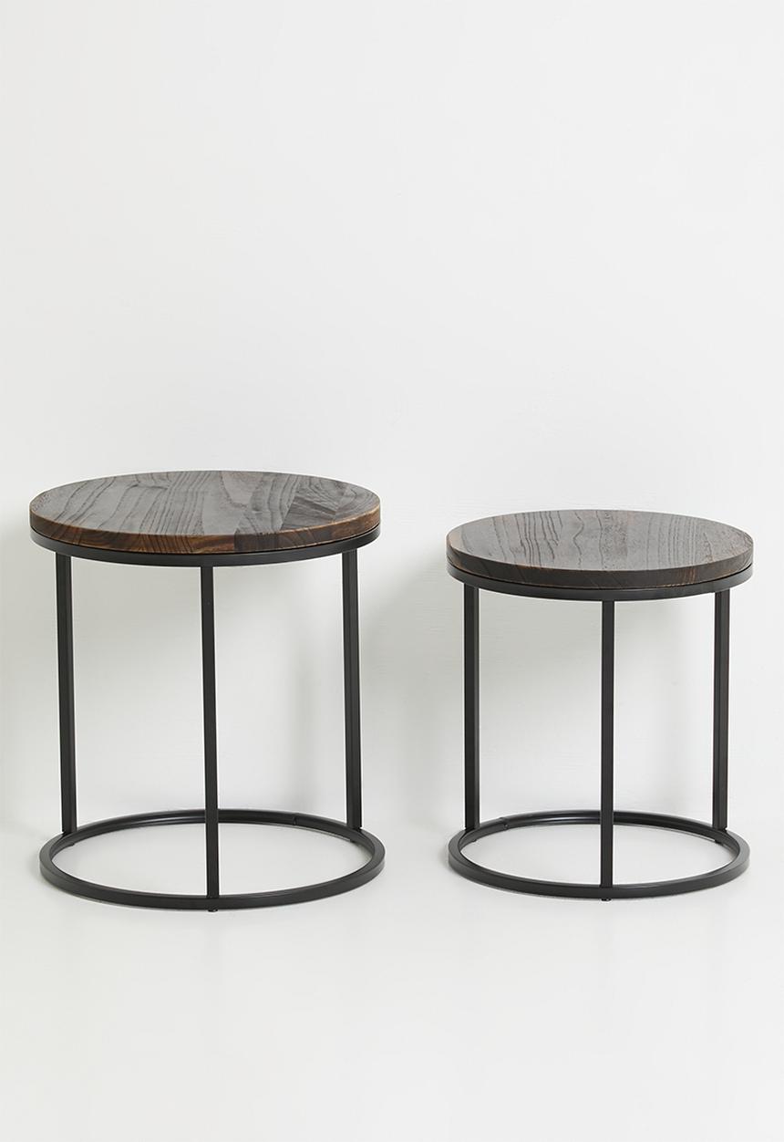 H&S - Alora side table set of 2-natural