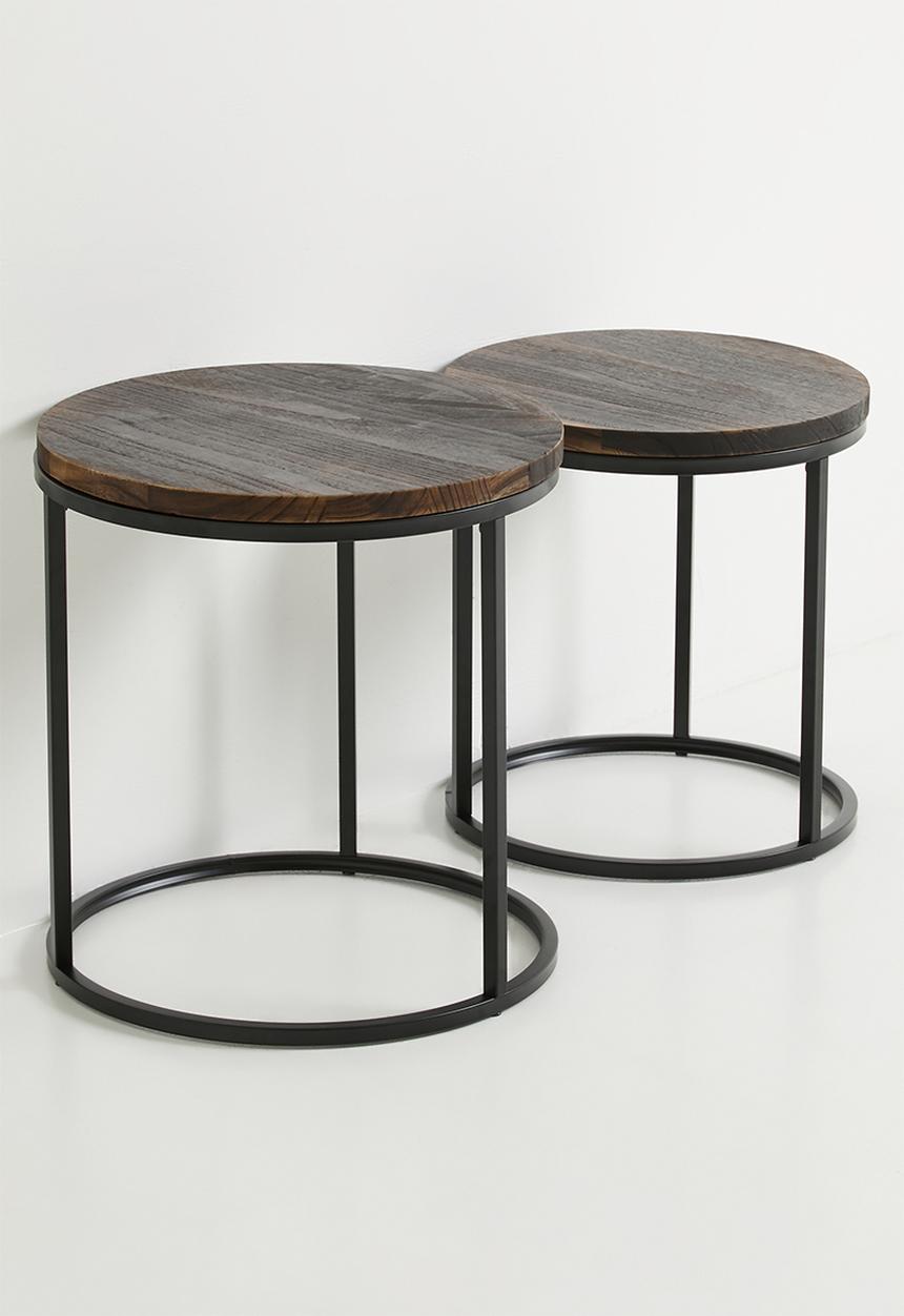 H&S - Alora side table set of 2-natural