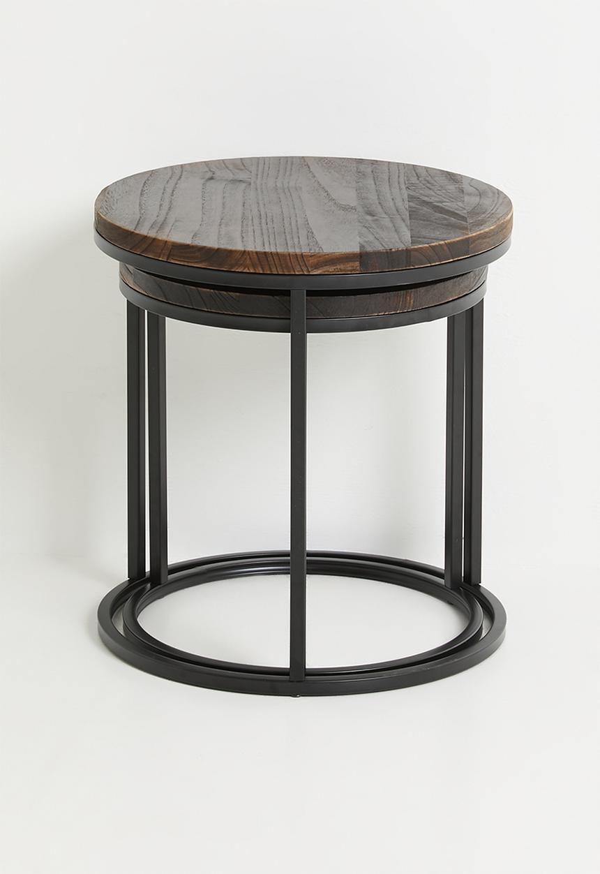 H&S - Alora side table set of 2-natural
