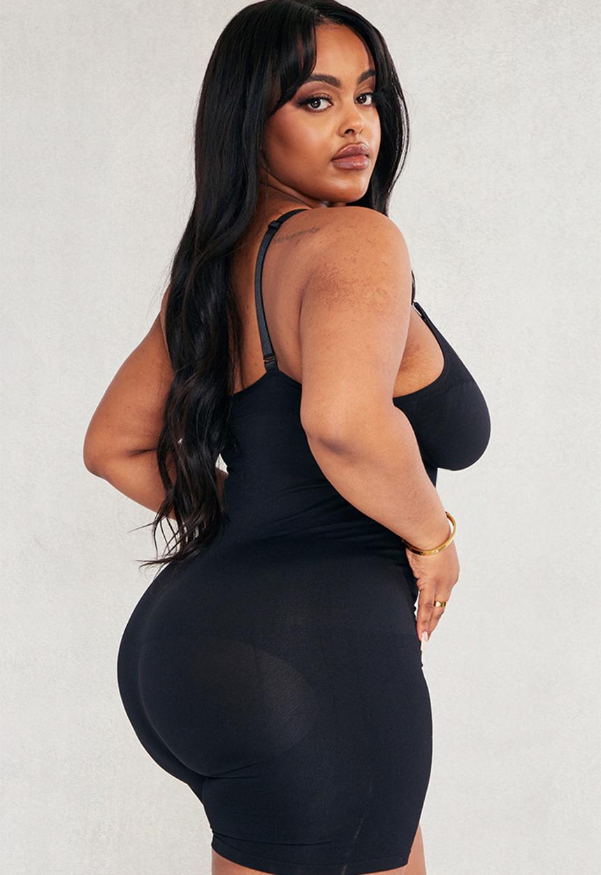 PrettyLittleThing - Plus shapewear unitard - black