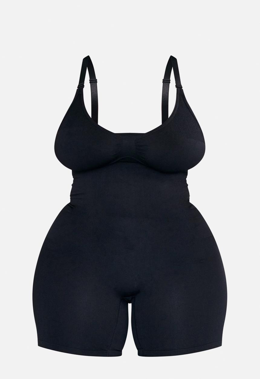 PrettyLittleThing - Plus shapewear unitard - black