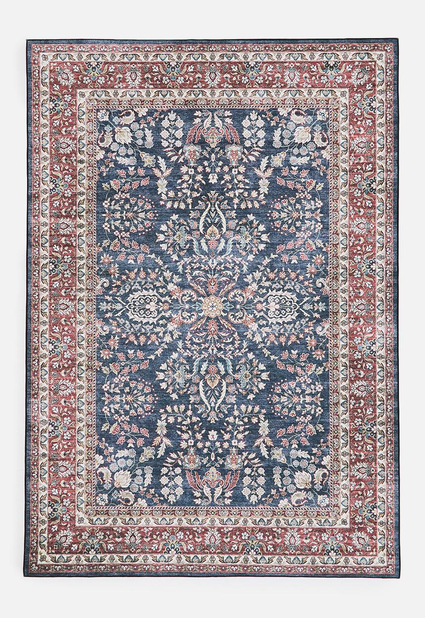 Fotakis - Option Antique Floral Rug Navy & Rust
