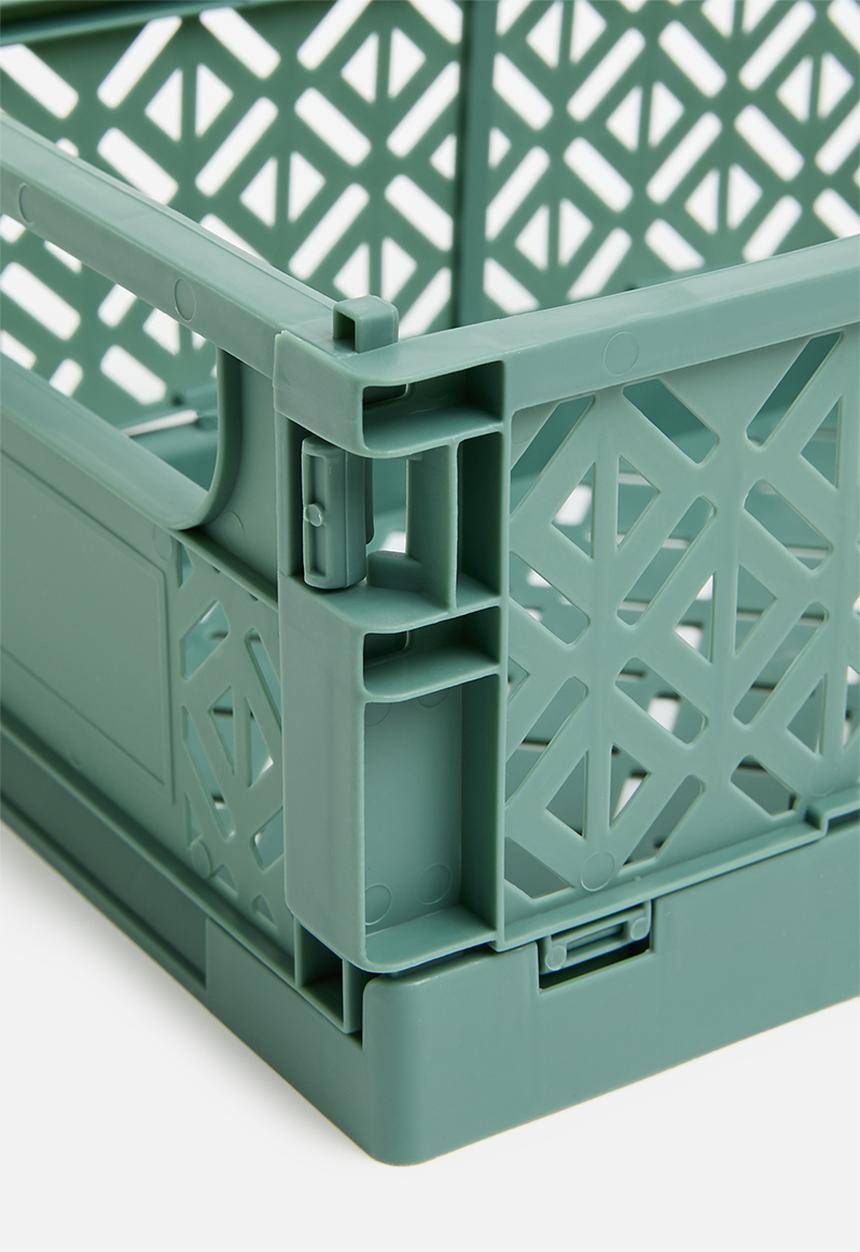 Storage Solutions - Med foldable crate - green