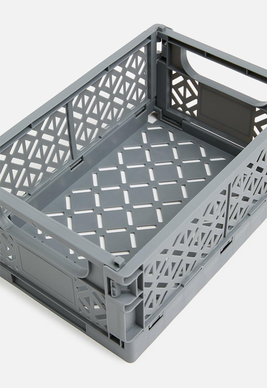 Storage Solutions - Med foldable crate - grey