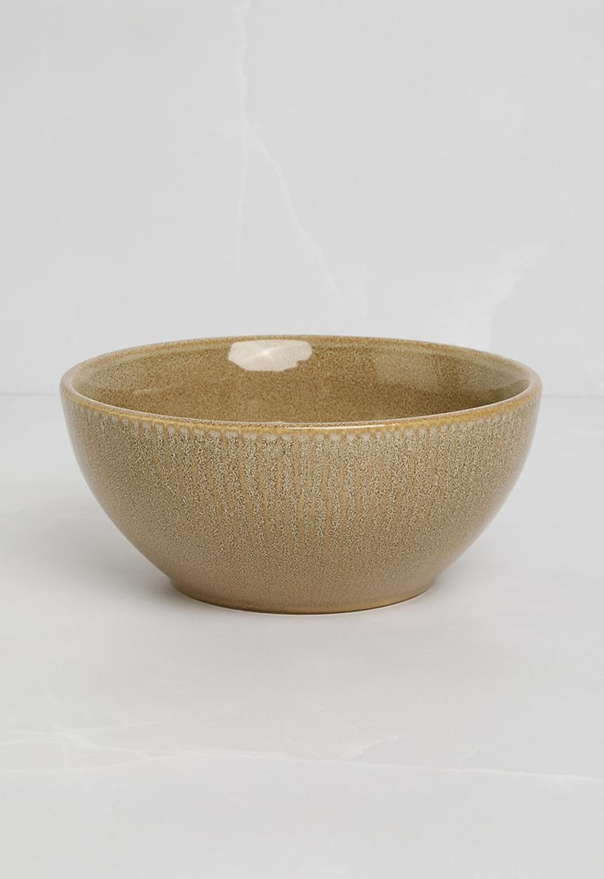 Excellent Houseware - Haze serving bowl set of 3 - taupe