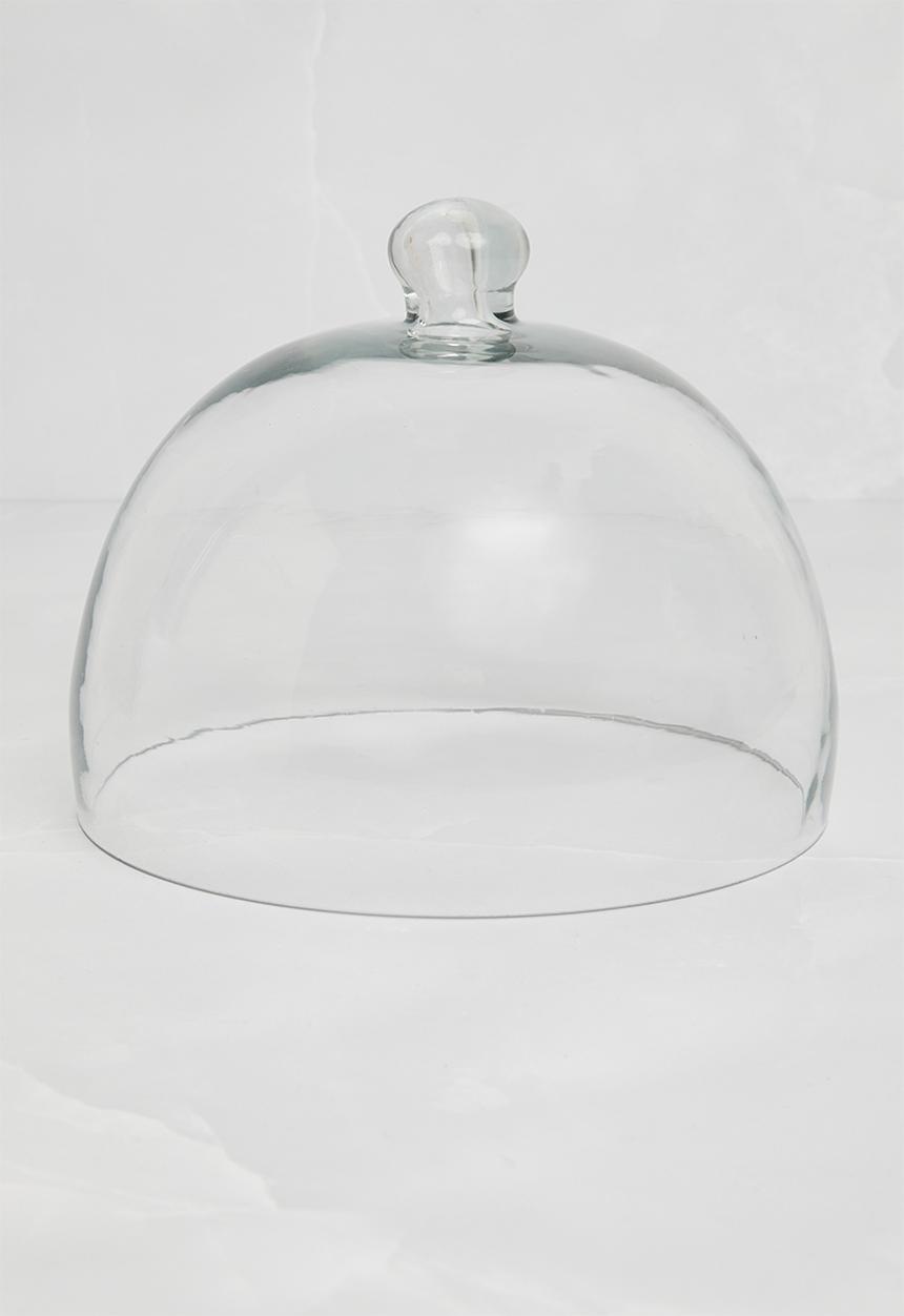 Sixth Floor - Metal cheese platter with glass dome - Black