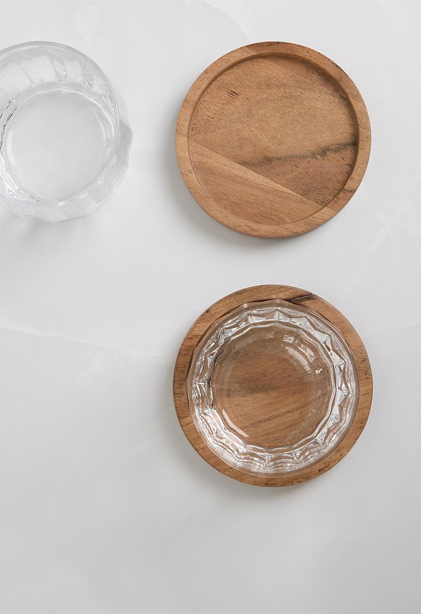Sixth Floor - Mango wood coaster set of 4 - Natural