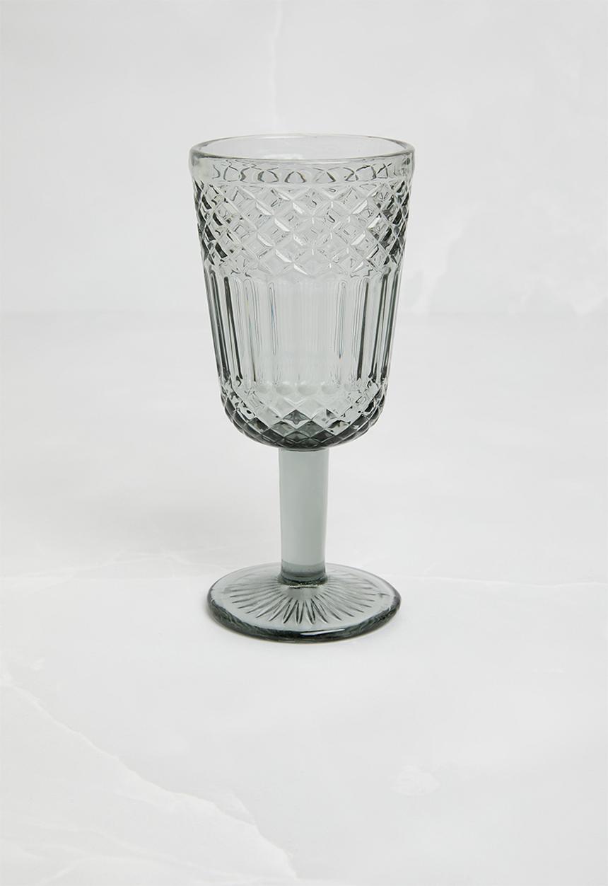 Excellent Houseware - Embossed wine glass set of 6