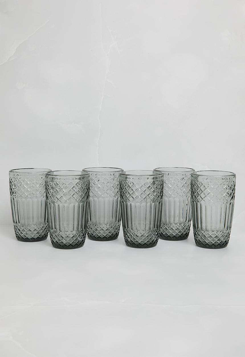 Excellent Houseware - Embossed hi-ball set of 6