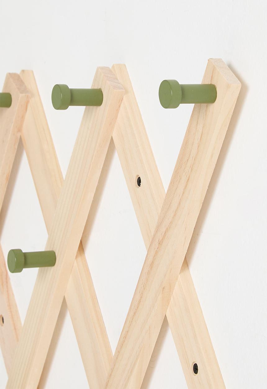 Slinky wall hook - green