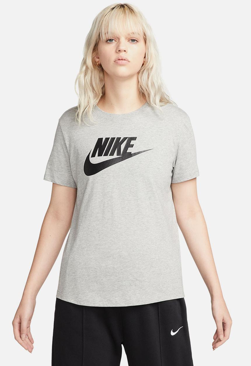 Nike - Nike Essential Tee - dk grey heather/white