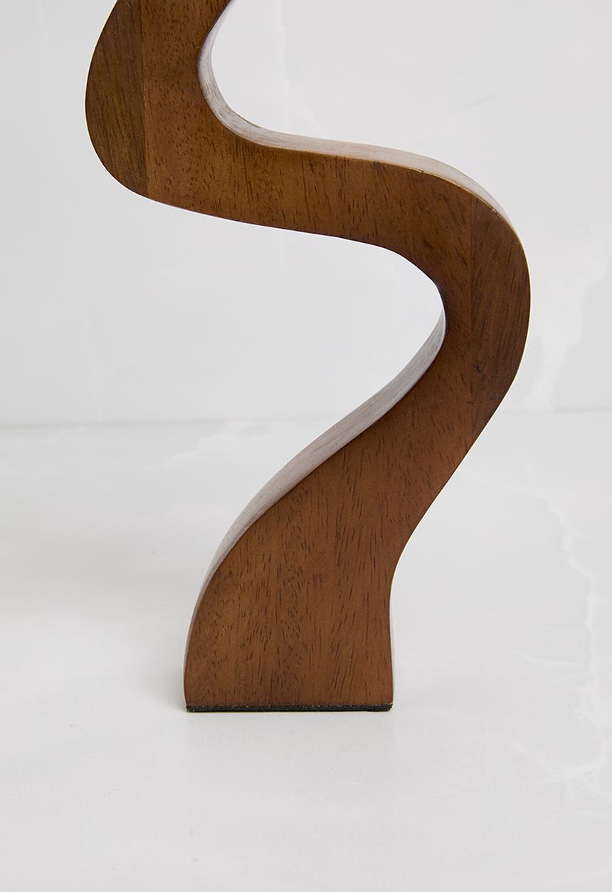 Sixth Floor - Wavy wooden Candle Holder set of 2