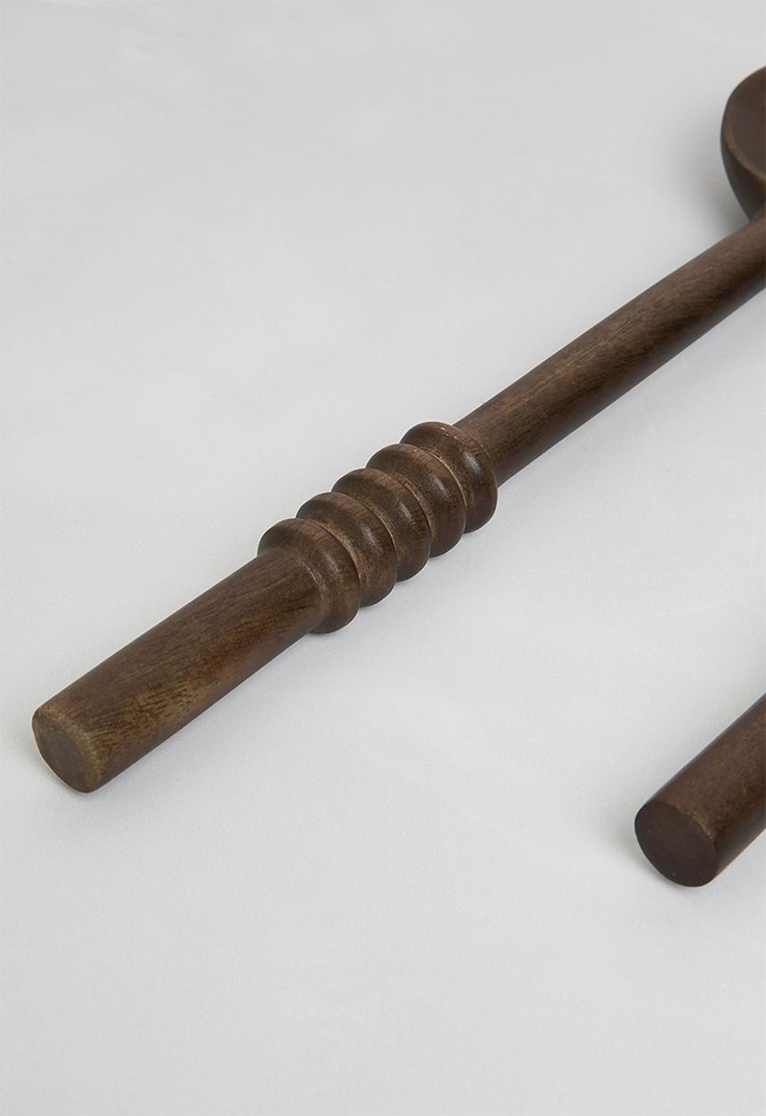Sixth Floor - Carved wood serving spoons set of 2 - natural