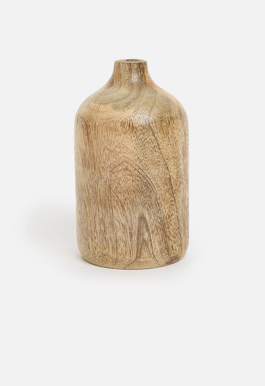 H&S - Wooden Vase – Natural