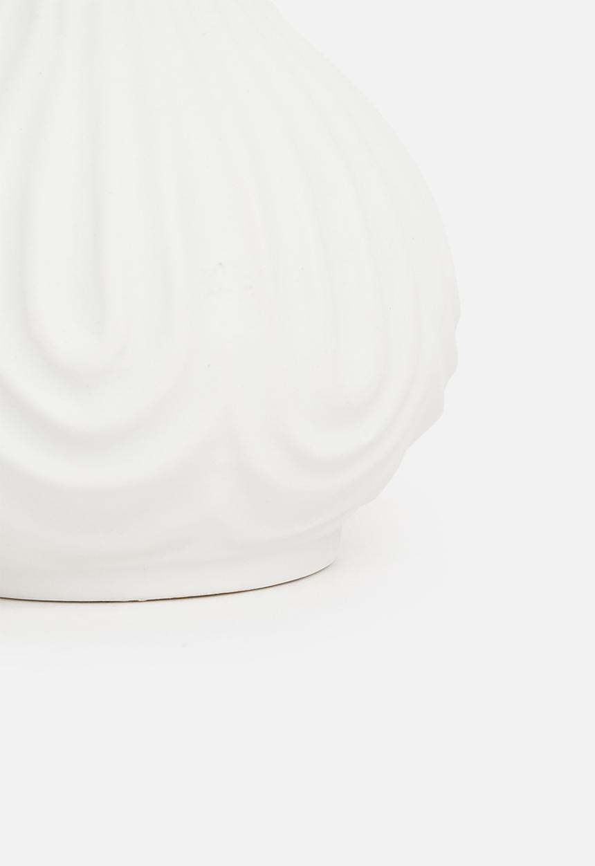 H&S - Petal porcelain vase - white