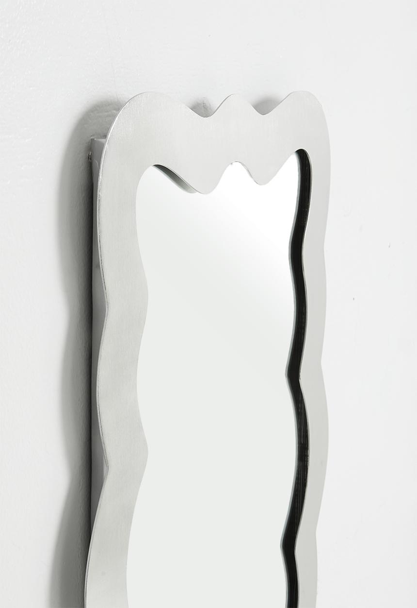 Sixth Floor - Swirl Rectangular Mirror - Silver