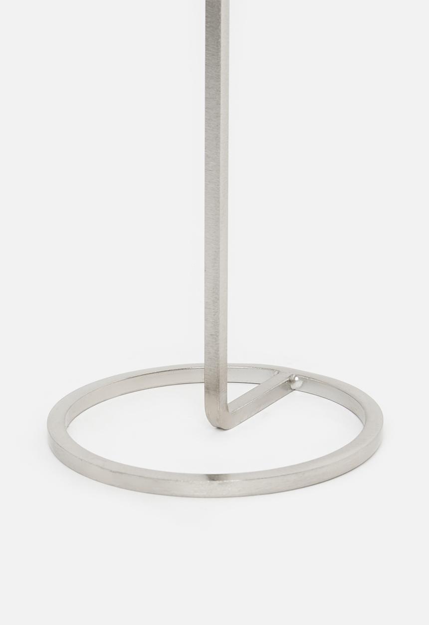H&S - Glitz iron dinner candle holder - silver