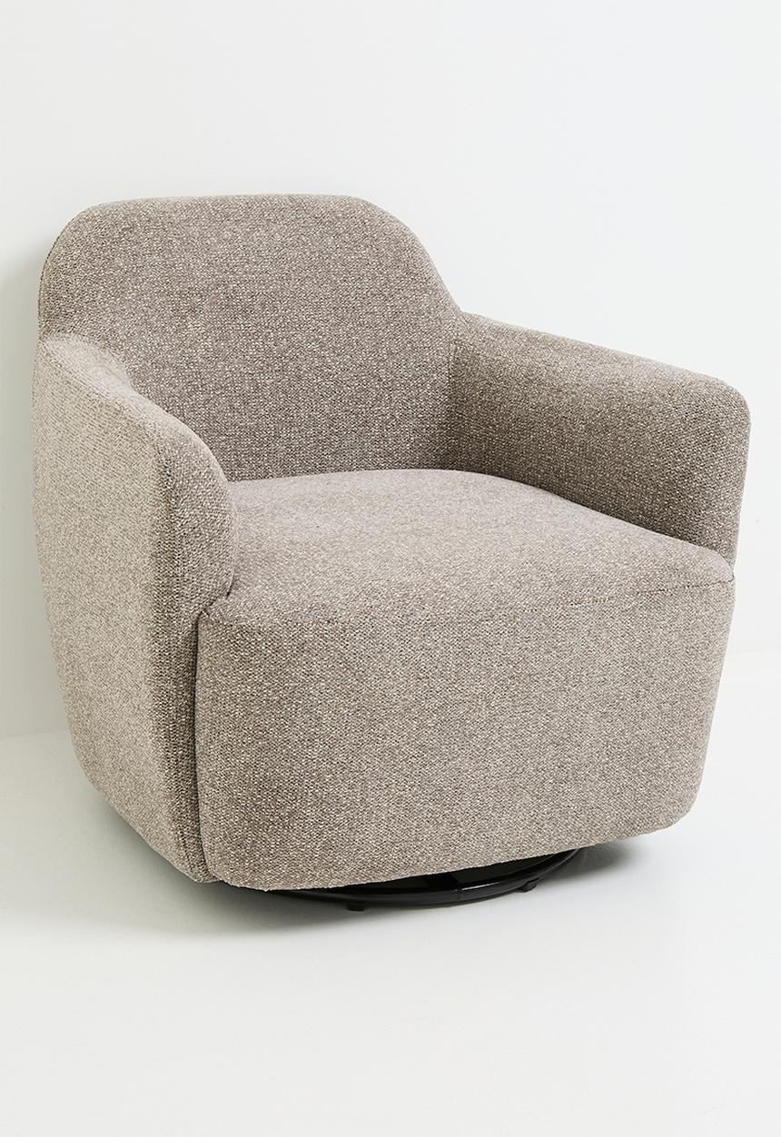 Sixth Floor - Lumia swivel occasional chair - latte