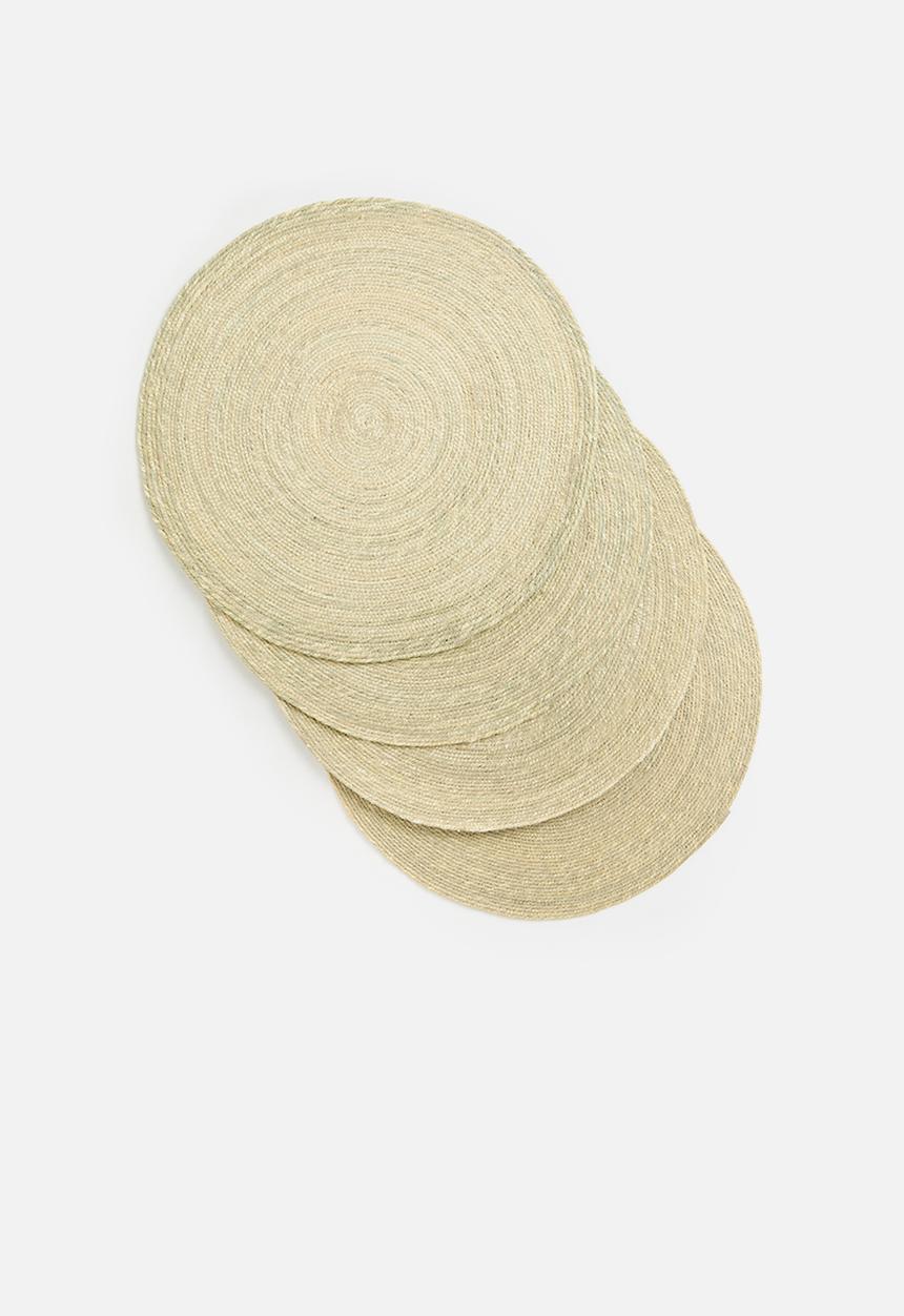 Excellent Houseware - Sabai grass placemat set of 4 - natural