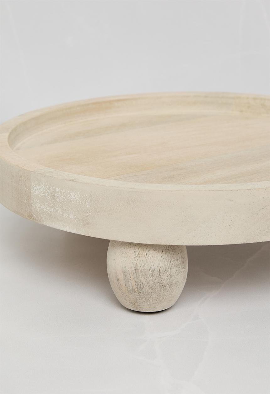 Sixth Floor - Lia mango wood food stand w dome - Natural