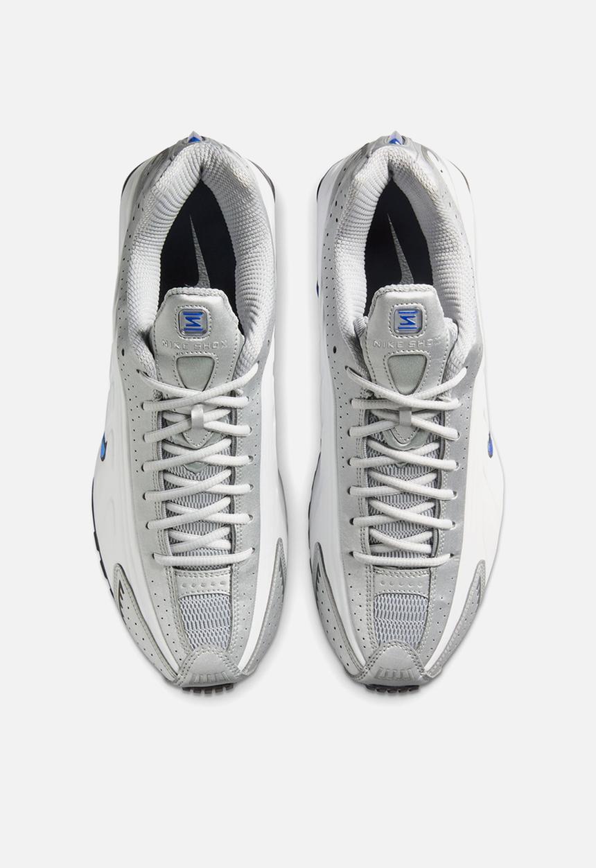 NIKE SHOX R4 - WHITE/METALLIC SILVER-RACER BLUE
