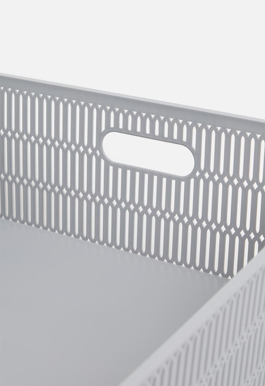 Storage Solutions - Stackable storage basket - grey