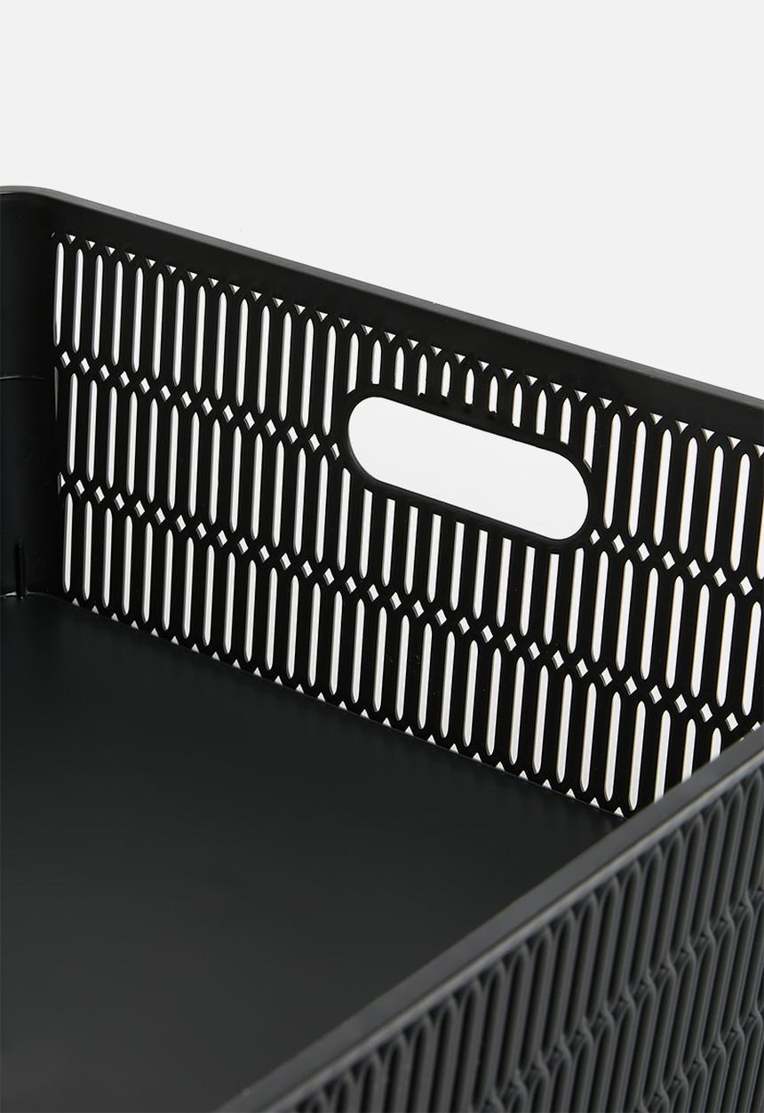Storage Solutions - Stackable storage basket - black
