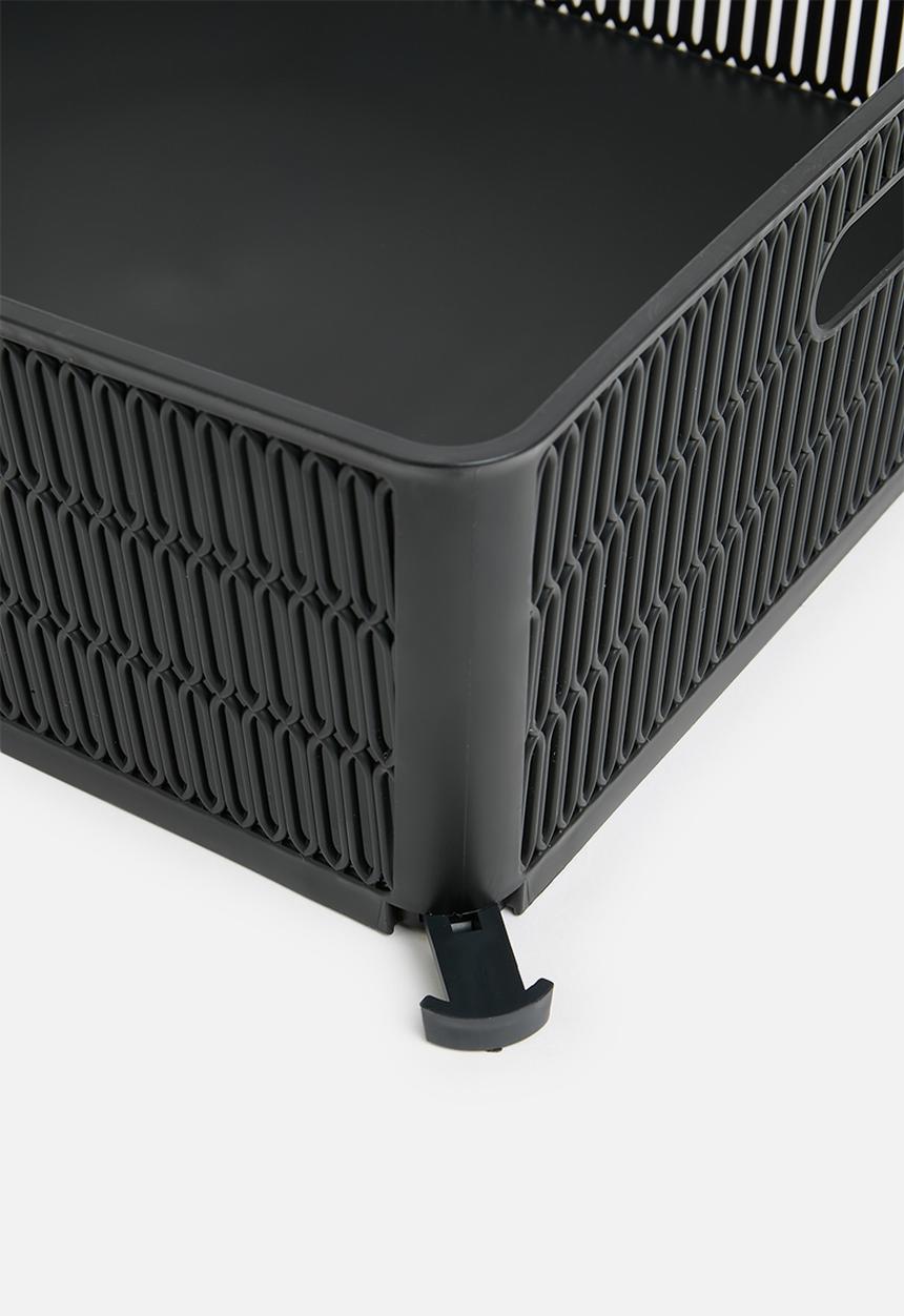 Storage Solutions - Stackable storage basket - black