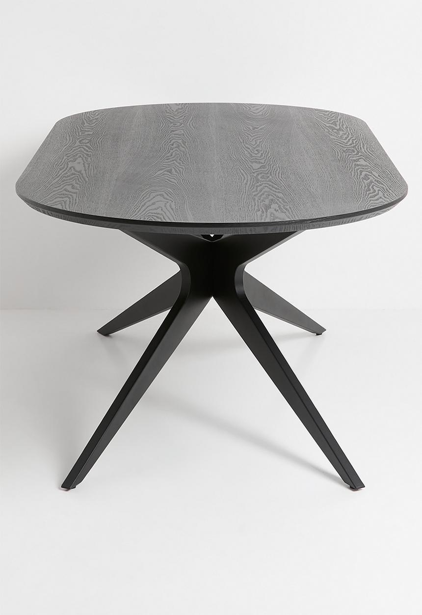 Sixth Floor - Miko rectangle veneer dining table - black