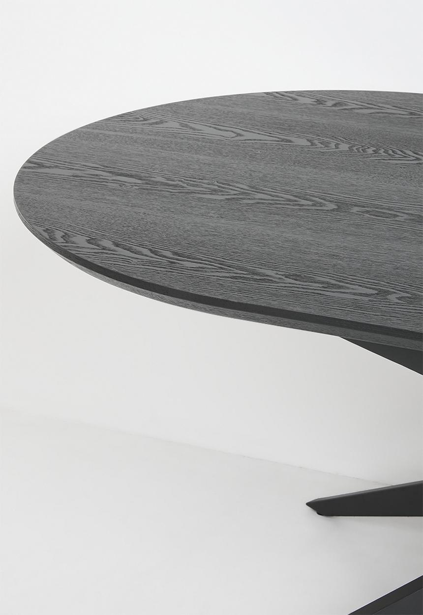 Sixth Floor - Miko rectangle veneer dining table - black