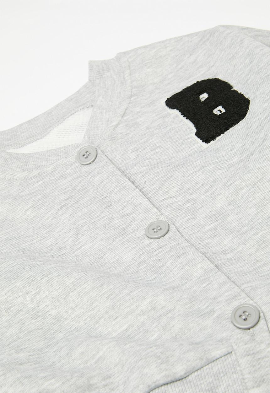 Pop Candy - Fleece cardigan & sweatpants set - grey