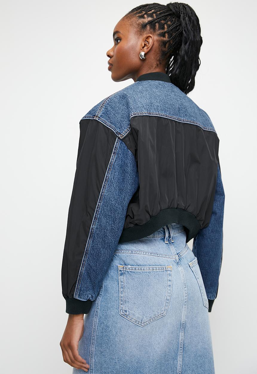 Superbalist - Denim nylon bomber - blue