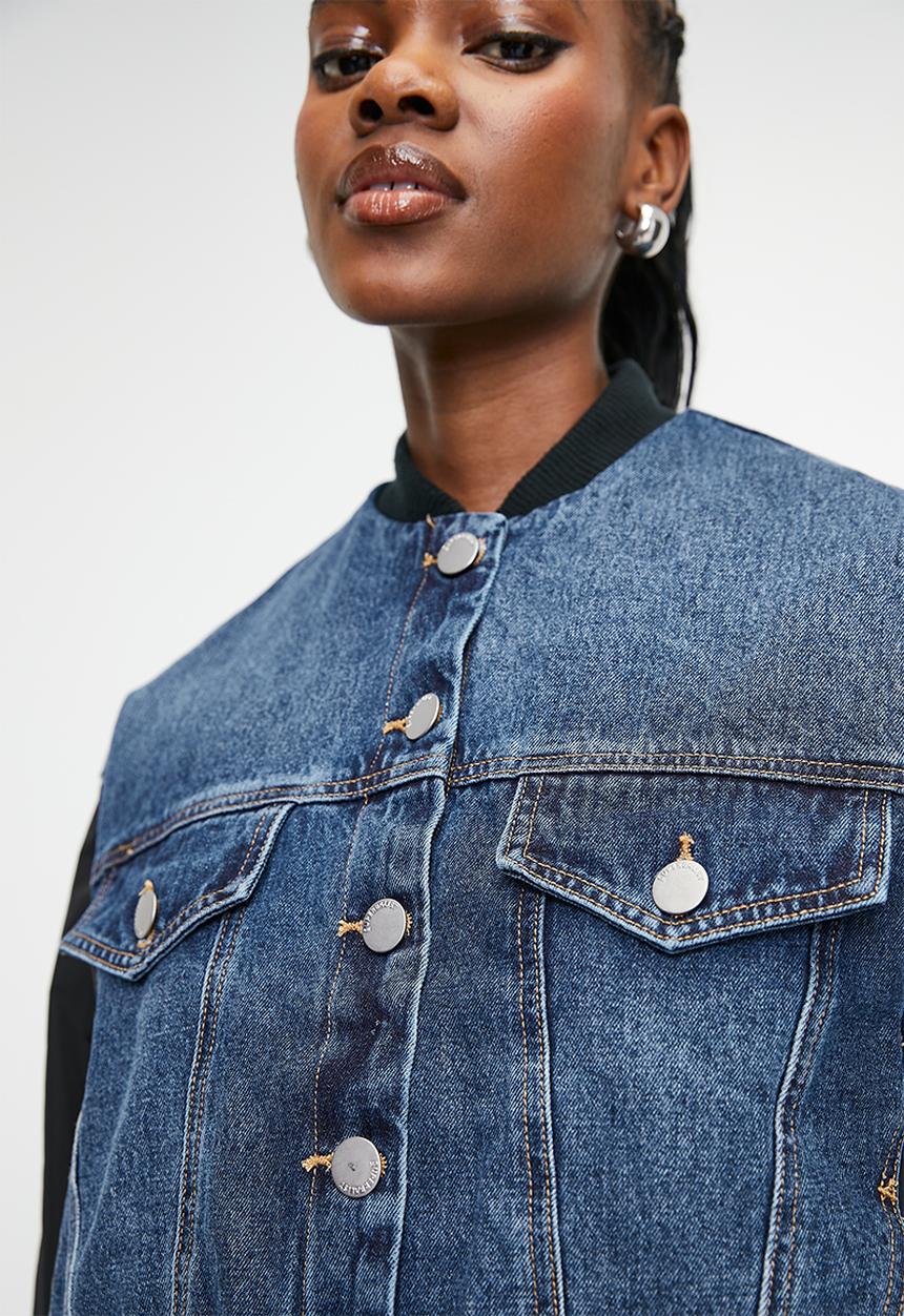 Superbalist - Denim nylon bomber - blue