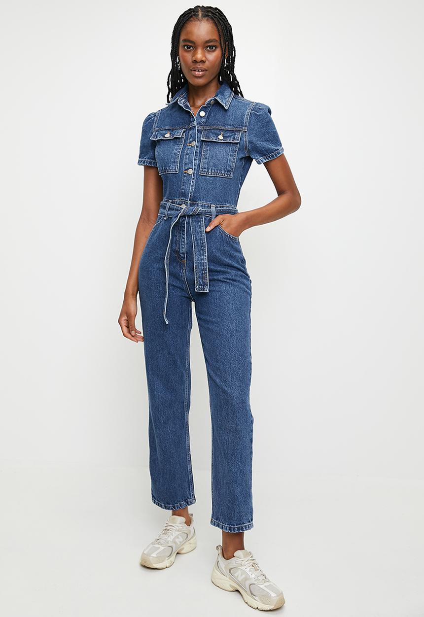 Trendyol - Jewelled denim shirt - blue