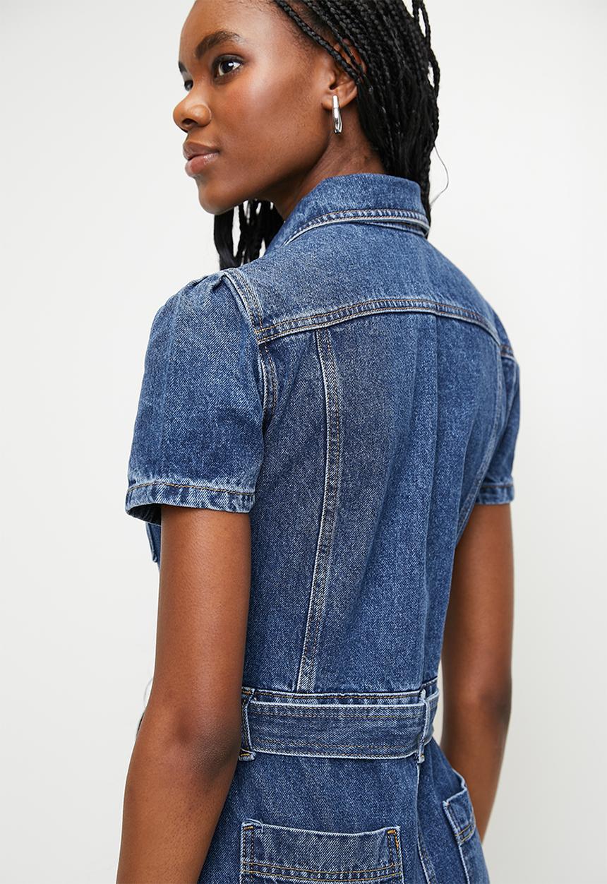 Trendyol - Jewelled denim shirt - blue