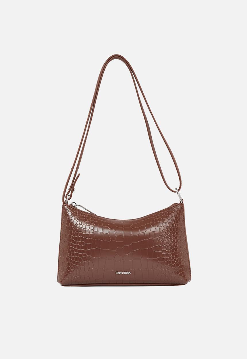 Calvin Klein - Ck must conv crossbody - croco-cioccolate lab croco