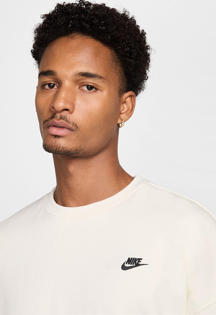 Nike - NSW Club Fleece Oversized FT Crew sweatshirt  - Sail