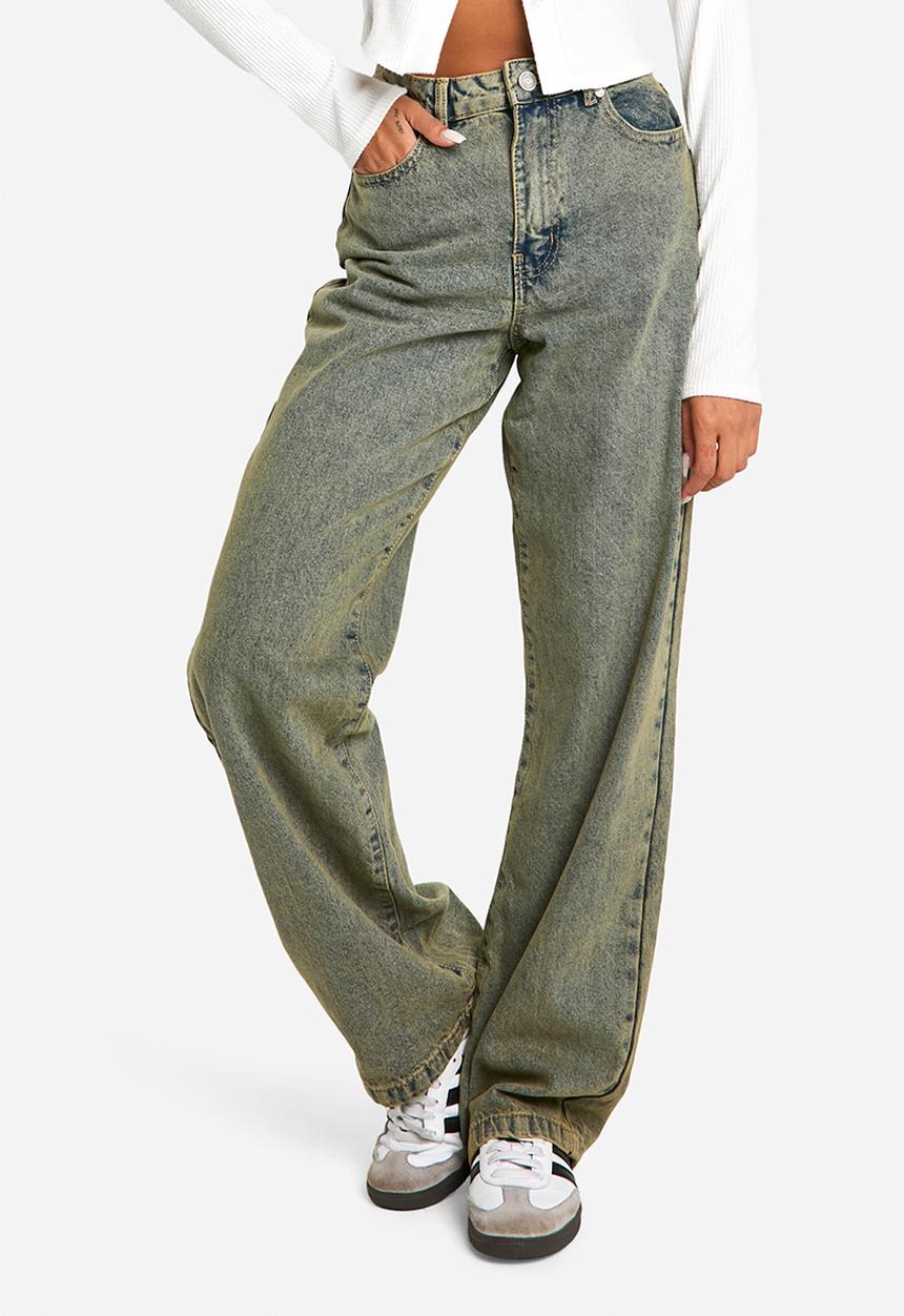 boohoo - Basics High Waisted Boyfriend Jeans - Light Sand