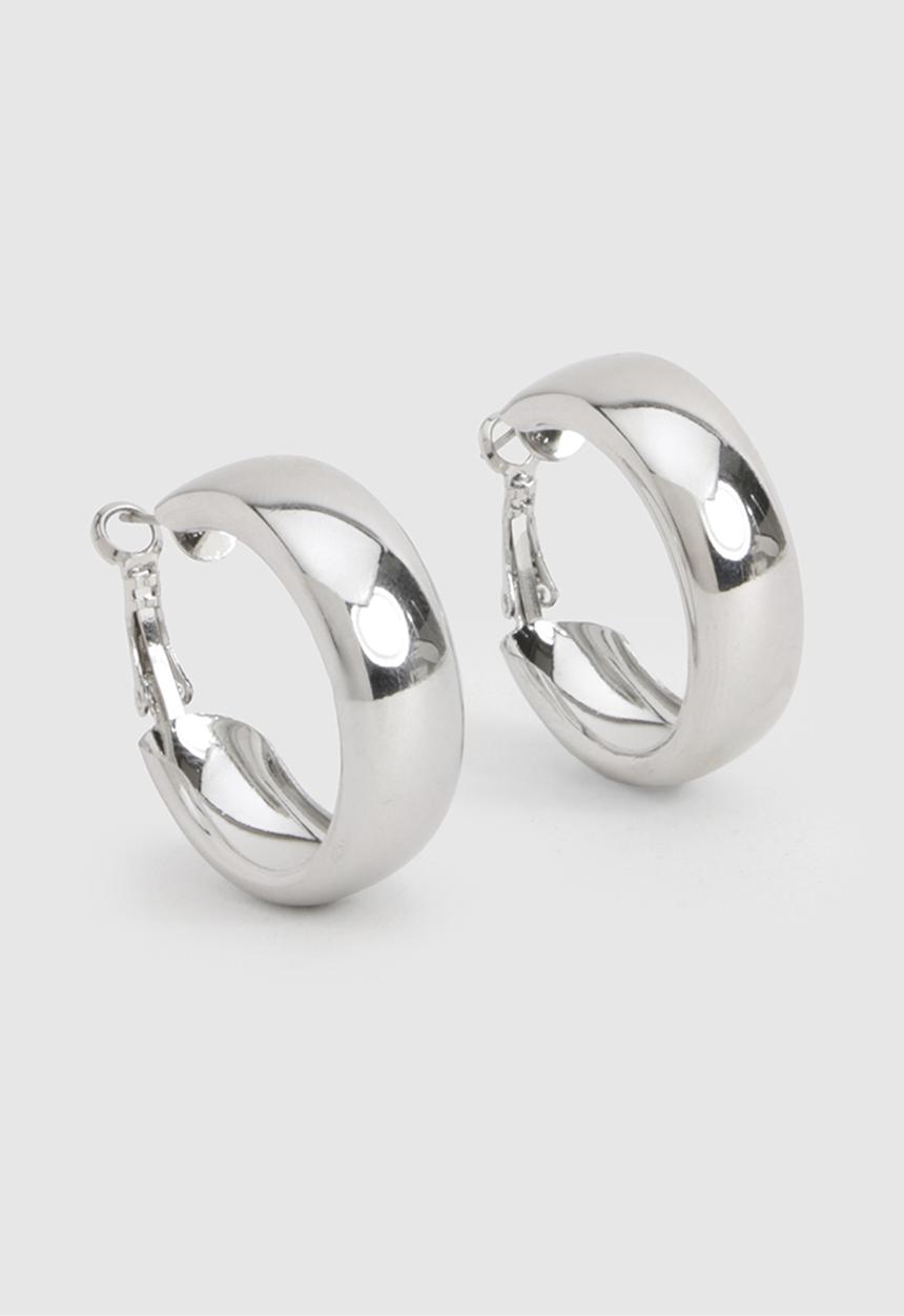boohoo - Simple silver chunky earrings - silver