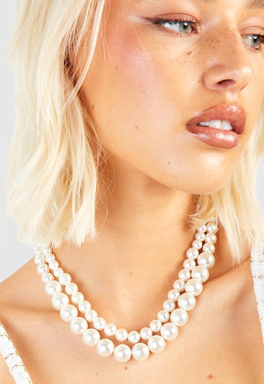 boohoo - Chunky pearl necklace - pearl
