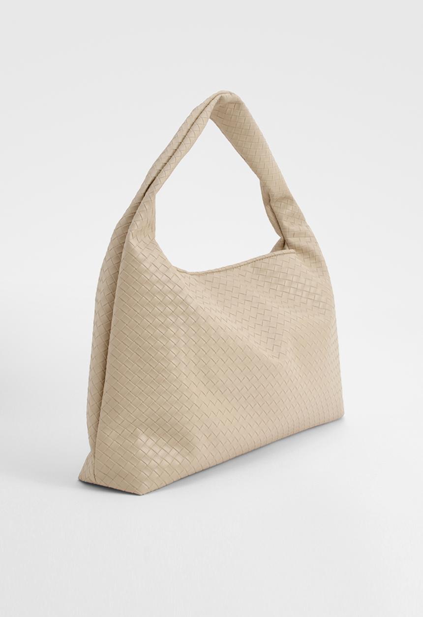 boohoo - Oversized woven tote bag - stone