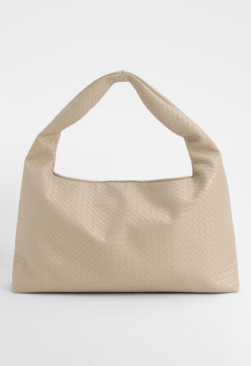 boohoo - Oversized woven tote bag - stone