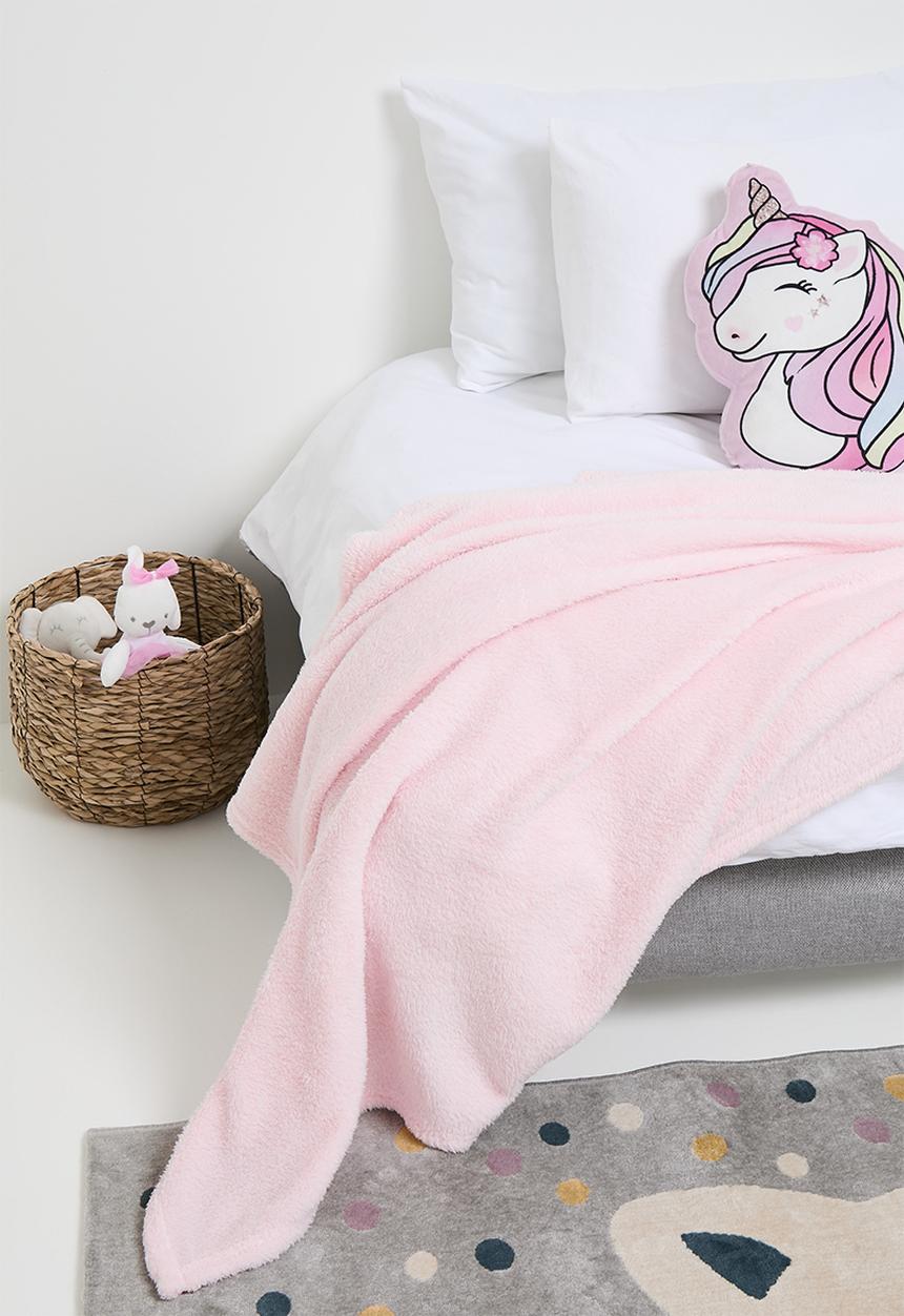 Sixth Floor - Shagg Melange Fleece Throw - Pink
