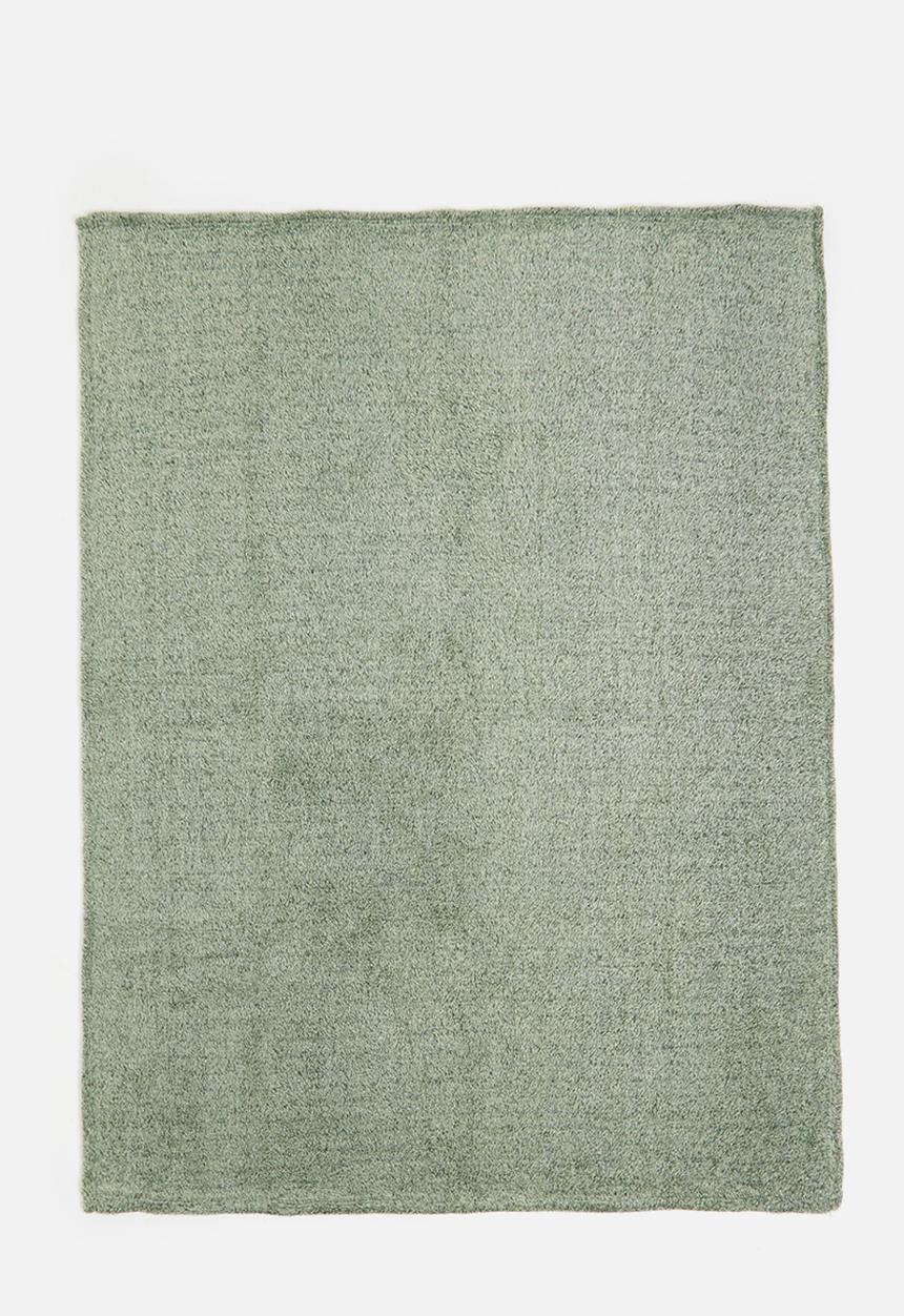 Sixth Floor - Shaggy Fleece Melange Throw - Forest