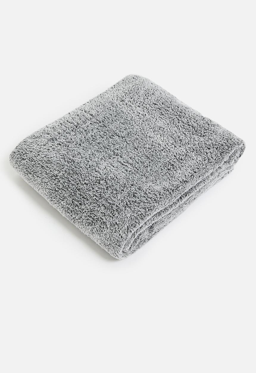 Sixth Floor - Shaggy Fleece Melange Throw - Charcoal