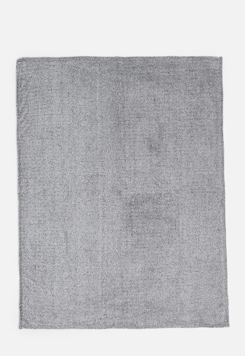 Sixth Floor - Shaggy Fleece Melange Throw - Charcoal
